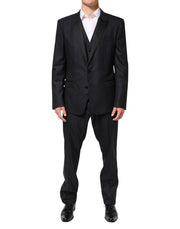 Dolce & Gabbana Black MARTINI 2 Buttons Suit 3 Piece Suit