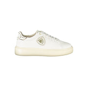 Blauer White Leather Women Sneaker