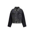 PINKO Gray Cotton Denim Jacket