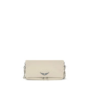 Zadig & Voltaire Cream Calf Leather Bos Taurus Shoulder Bag