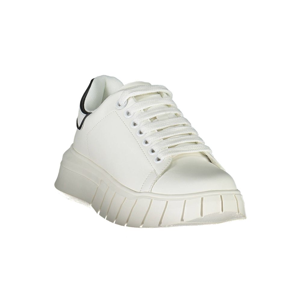 Gaelle Paris White Polyester Sneaker