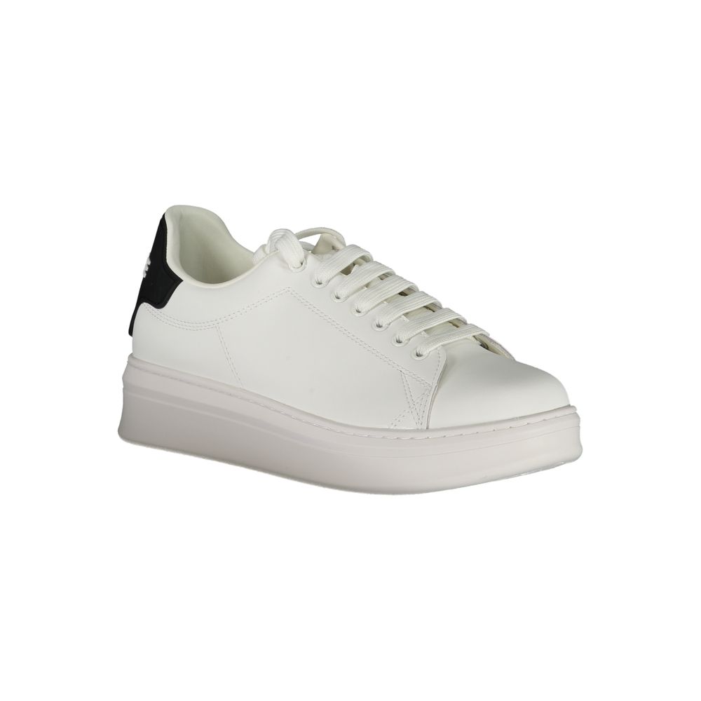 Gaelle Paris White Polyethylene Sneaker
