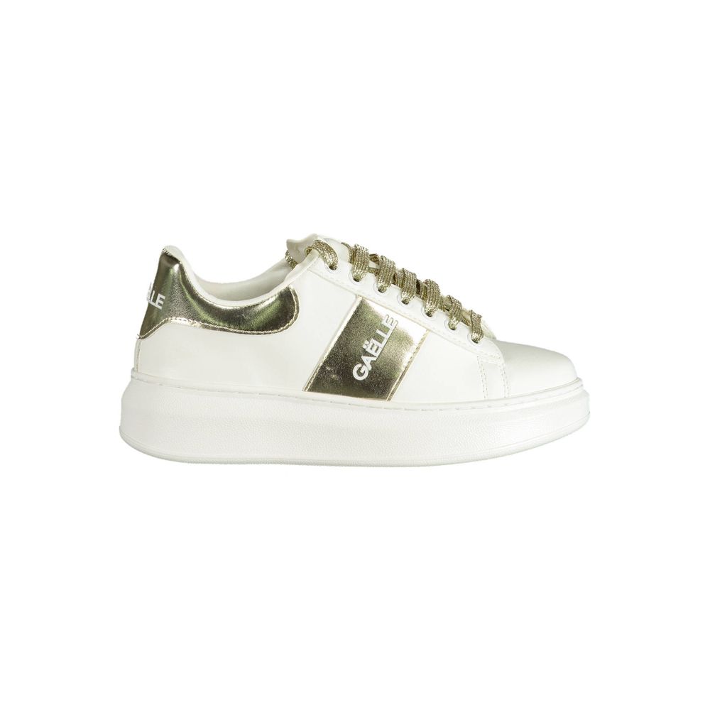 Gaelle Paris White Polyethylene Sneaker