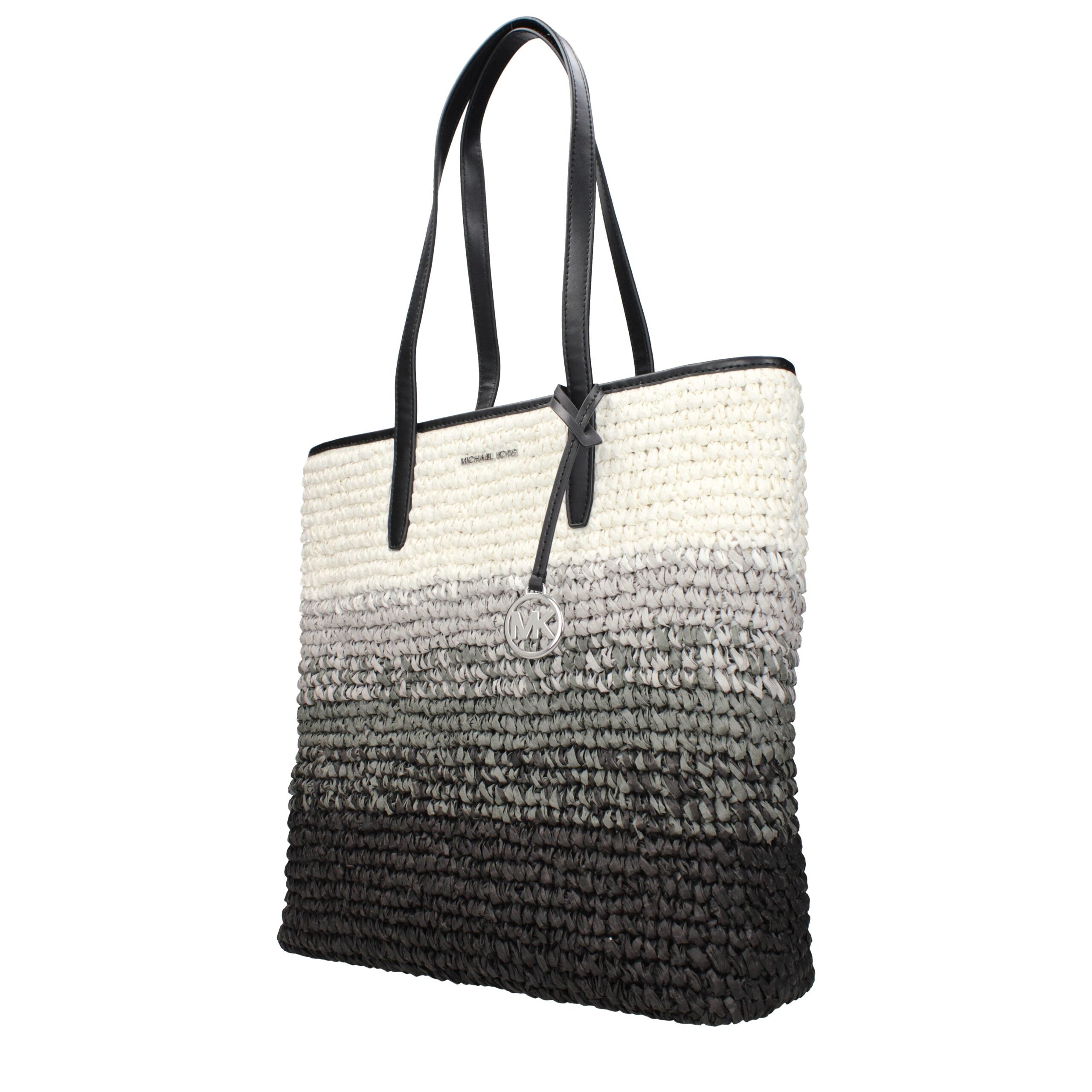 Michael Kors Black Raffia Shoulder Bags