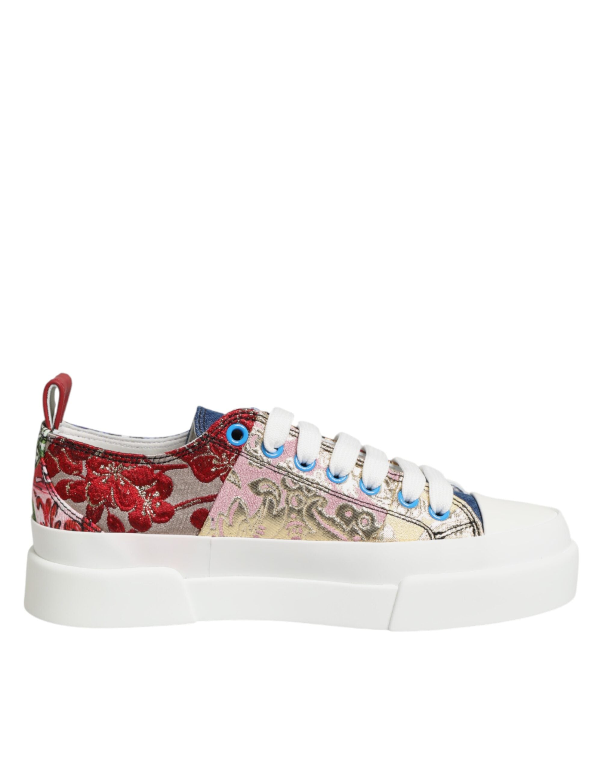 Dolce & Gabbana Multicolor Patchwork Low Top Sneakers Shoes for Women
