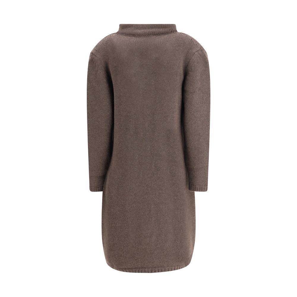 Ella Semi-long Sweater with a front hook-and-eye closure
