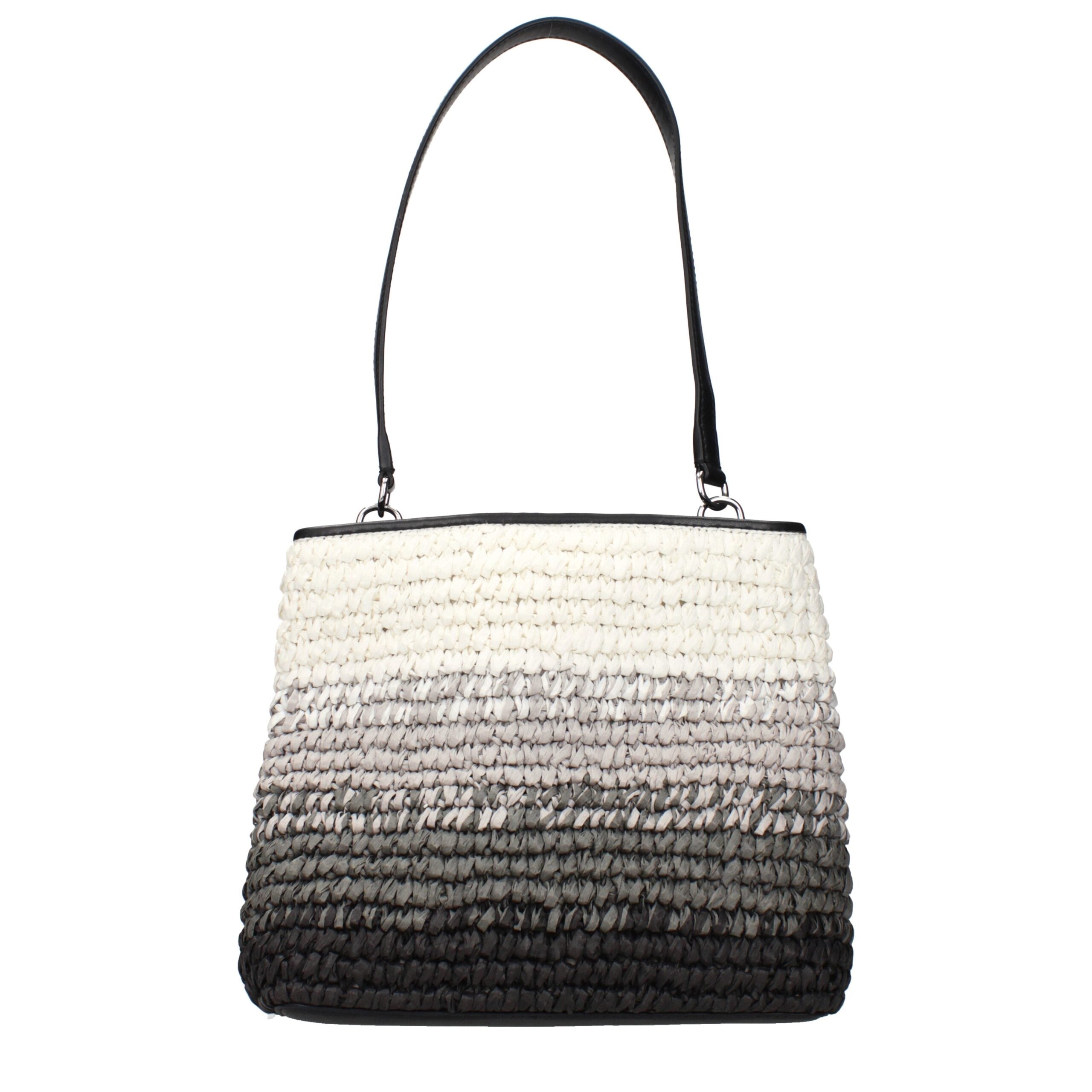 Michael Kors Black Raffia Shoulder Bags