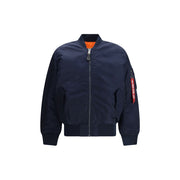 ALPHA INDUSTRIES Blue Nylon Bomber