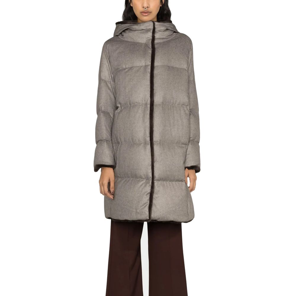 Herno Faux Fur Trim Padded Coat