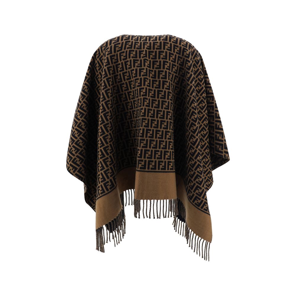Fendi Brown Wool Scarf