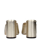 Jimmy Choo Gold Leather Platform Sandals