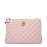 Versace Pink Leather Clutch Bags