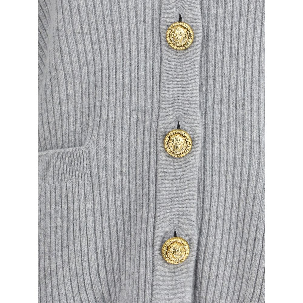 Balmain Long Cashmere Cardigan with buttons