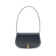 Saint Laurent Blue Calf Leather Bos Taurus Shoulder Bag