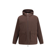 LAMINAR Brown Nylon Full-Length Jacket