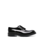 Alexander McQueen Black Calfskin Oxfords And Derbies