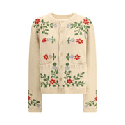 Baziszt Beige Alpaca Vicugna Pacos Cardigan