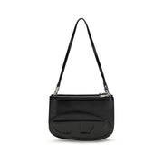 Diesel Black Calf Leather Bos Taurus Shoulder Bag