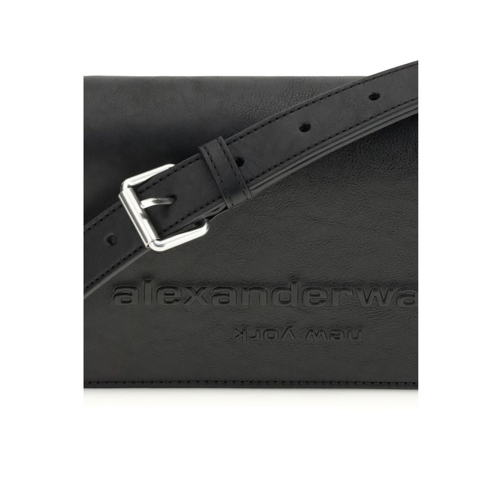 Alexander Wang Black Calf Leather Bos Taurus Shoulder Bag