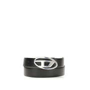Diesel Black Calf Leather Bos Taurus Regular Belt