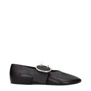 Jil Sander Black Leather Ballet Flats