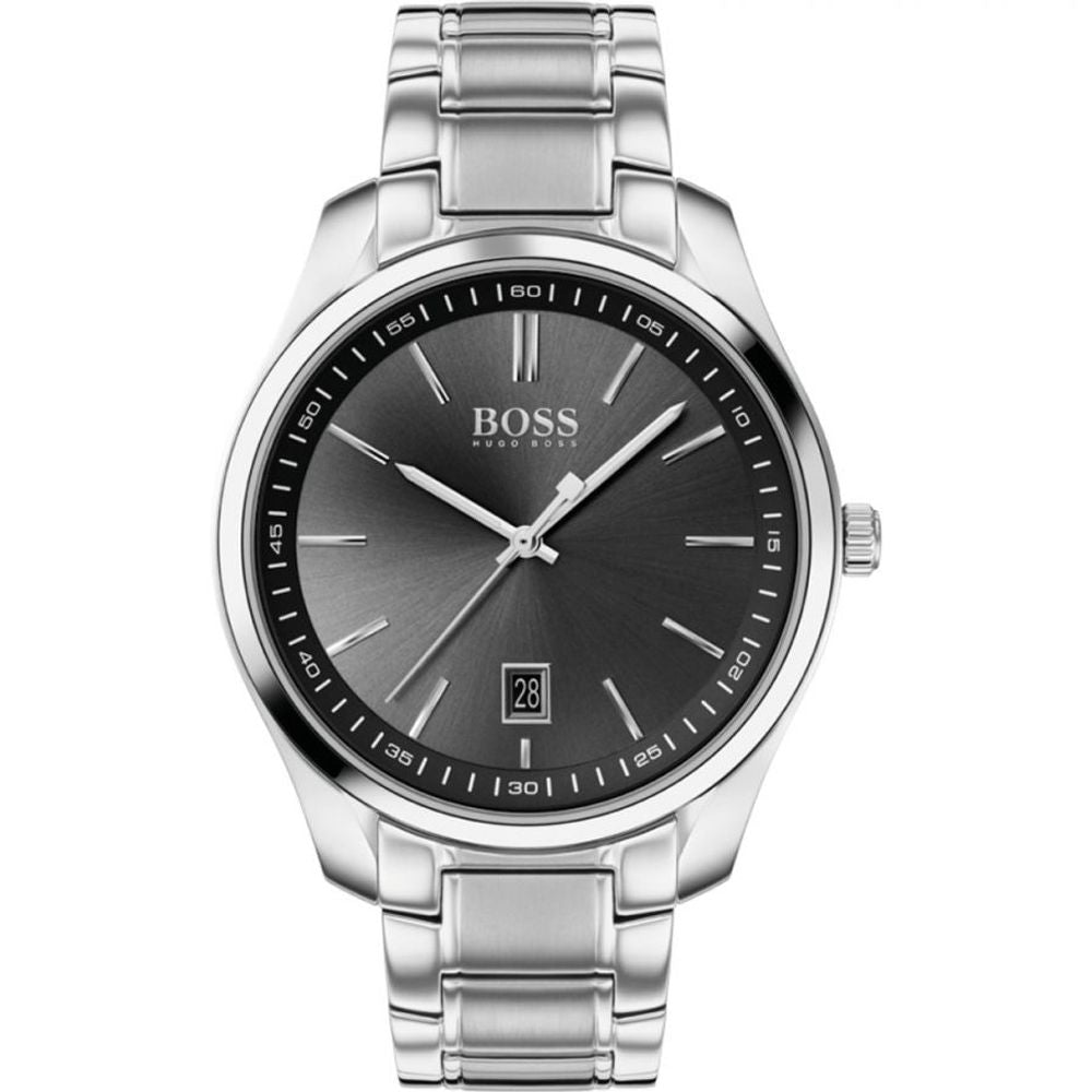 Hugo Boss Gray Stainless Steel Dress Watch Main image
