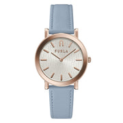 Furla Blue Leather Dress Watch