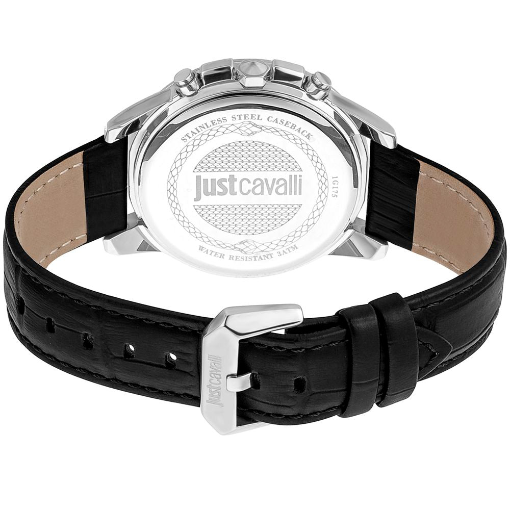Just Cavalli Black Leather Dress Watch Secondary image