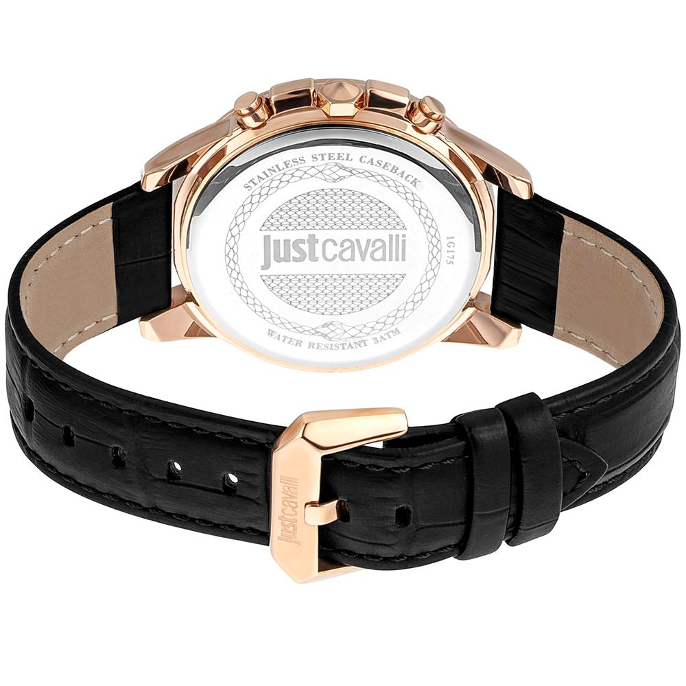 Just Cavalli Black Leather Dress Watch Secondary image