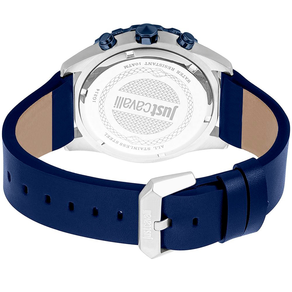 Just Cavalli Blue Leather Dress Watch Secondary image
