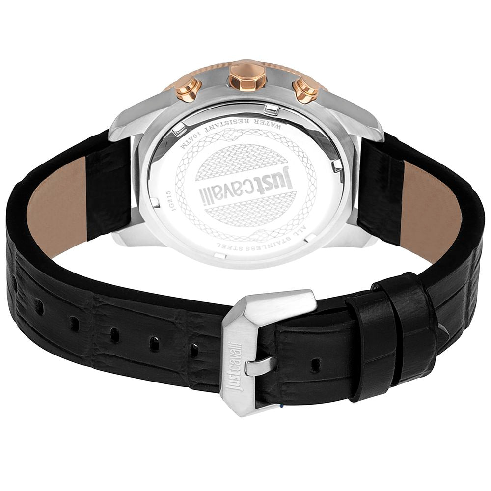 Just Cavalli Black Leather Dress Watch Secondary image