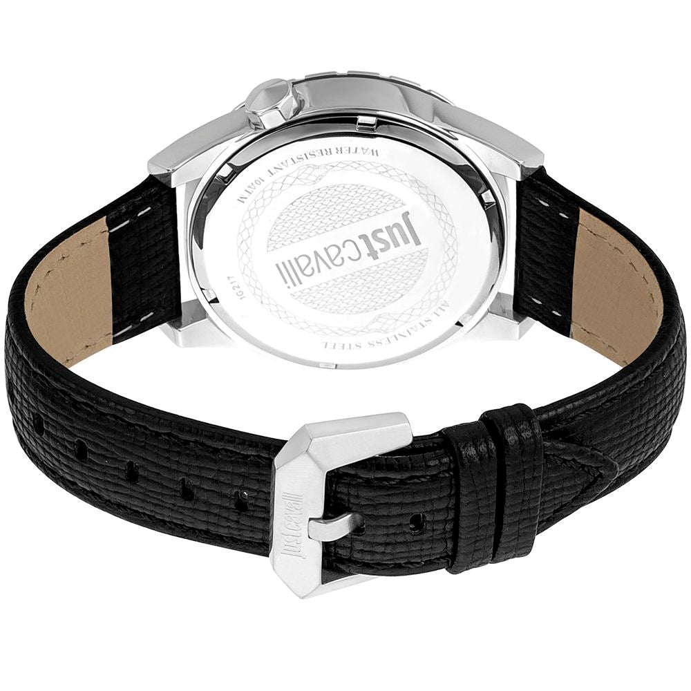 Just Cavalli Black Leather Dress Watch Secondary image
