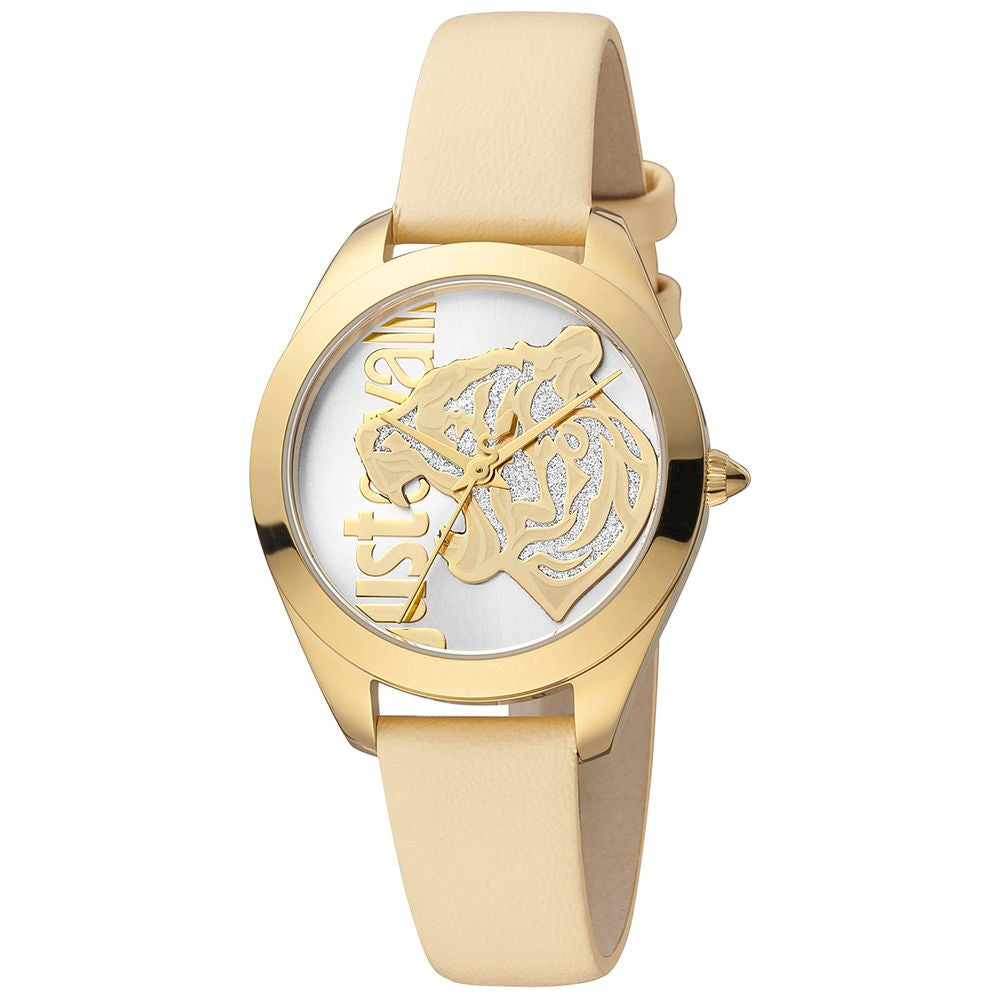 Just Cavalli Beige Leather Dress Watch Main image