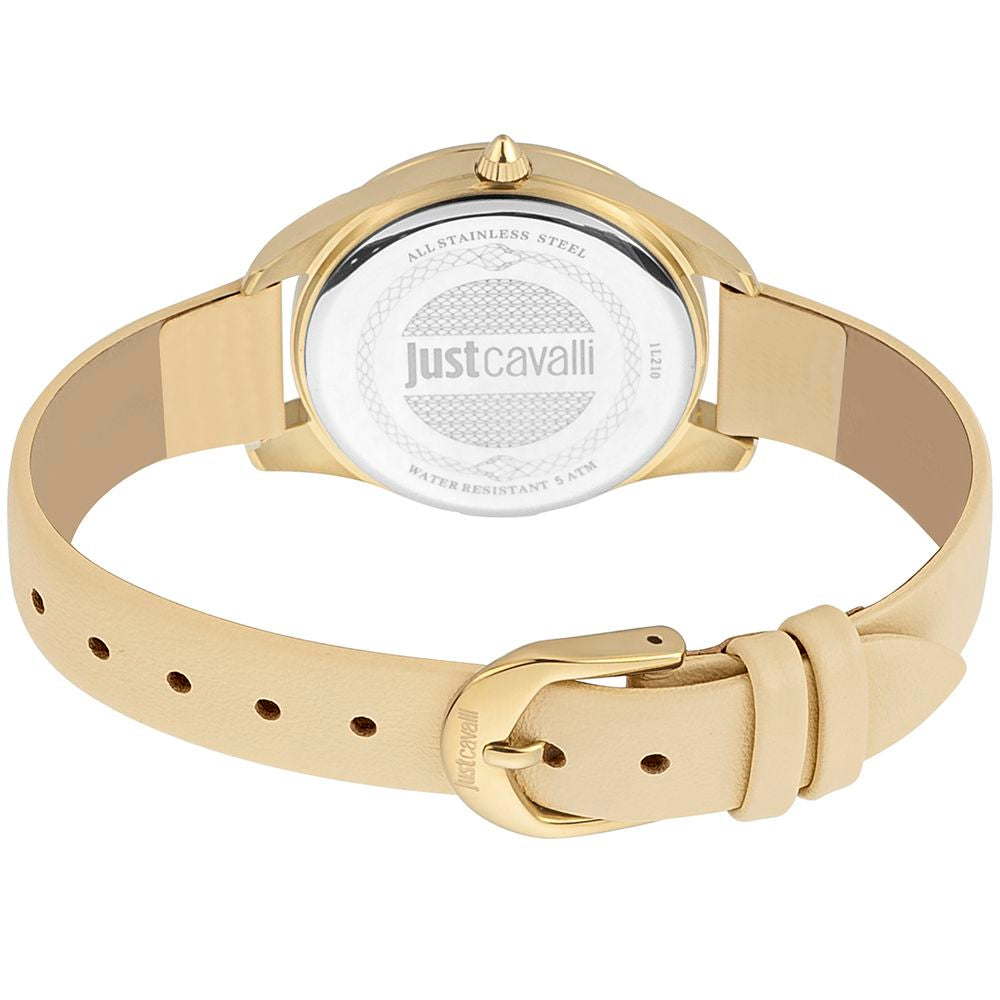 Just Cavalli Beige Leather Dress Watch Secondary image