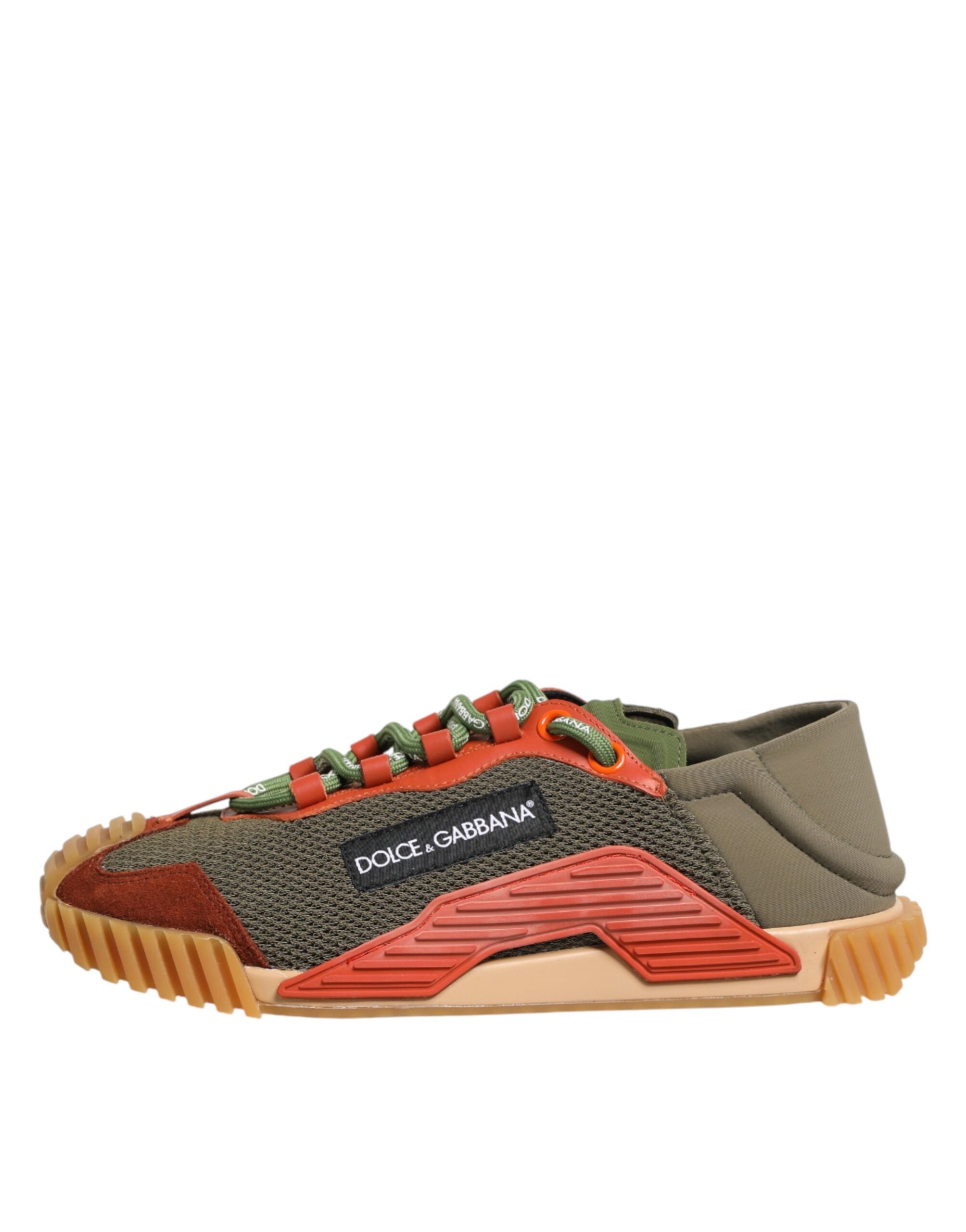 Dolce & Gabbana Multicolor Lace Up Low Top NS1 Sneakers Shoes for Men