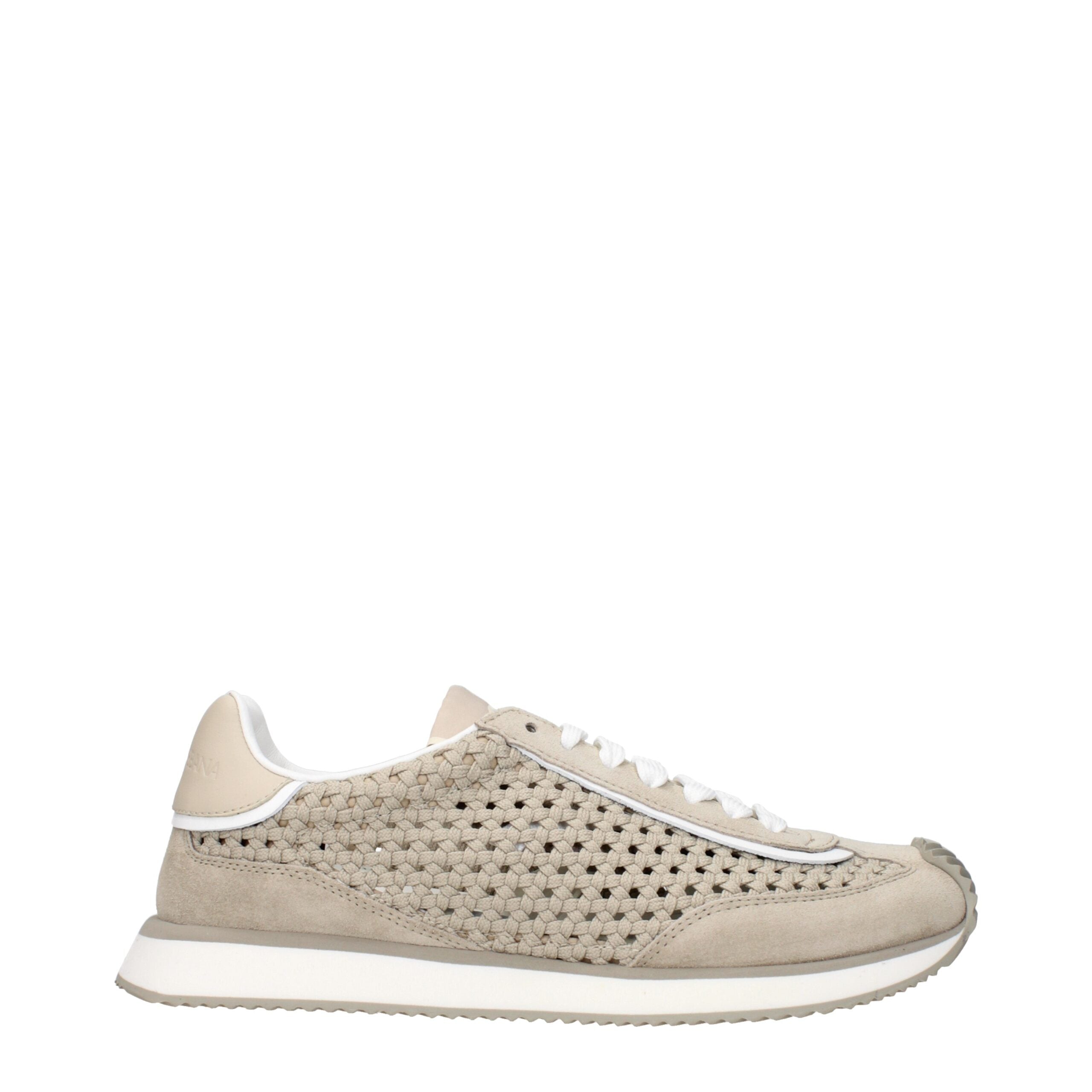 Dolce & Gabbana Beige Fabric Low Top Sneakers Main image