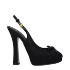 Dolce & Gabbana Black Satin High Heel Pumps