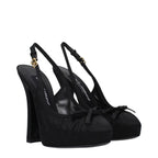 Dolce & Gabbana Black Satin High Heel Pumps