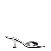 The Attico Gray Leather Sandals