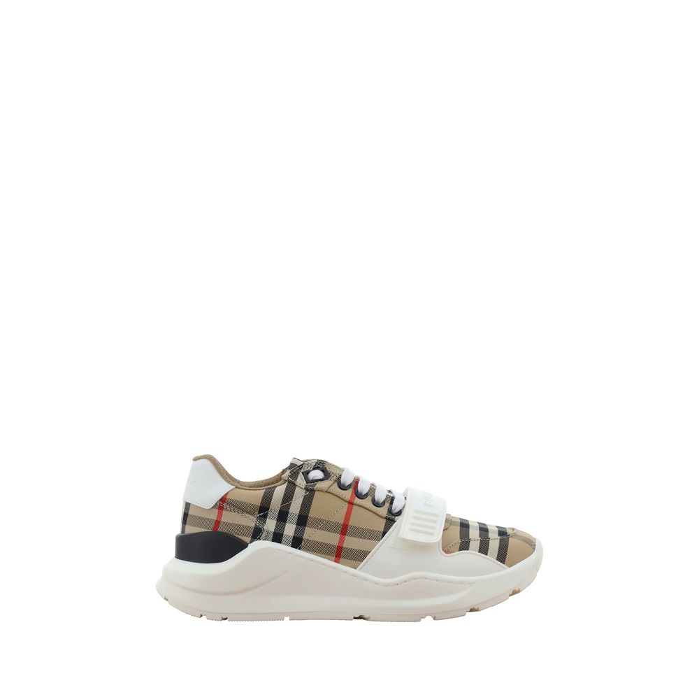 Burberry Beige Calf Leather Bos Taurus Athletic Sneakers Main image