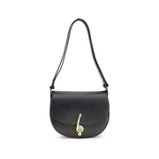 Burberry Black Calf Leather Bos Taurus Shoulder Bag