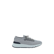 Brunello Cucinelli Gray Rubber Low Top Sneakers