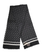 Dolce & Gabbana Black Crown Cashmere Neck Wrap Shawl Scarf for Men