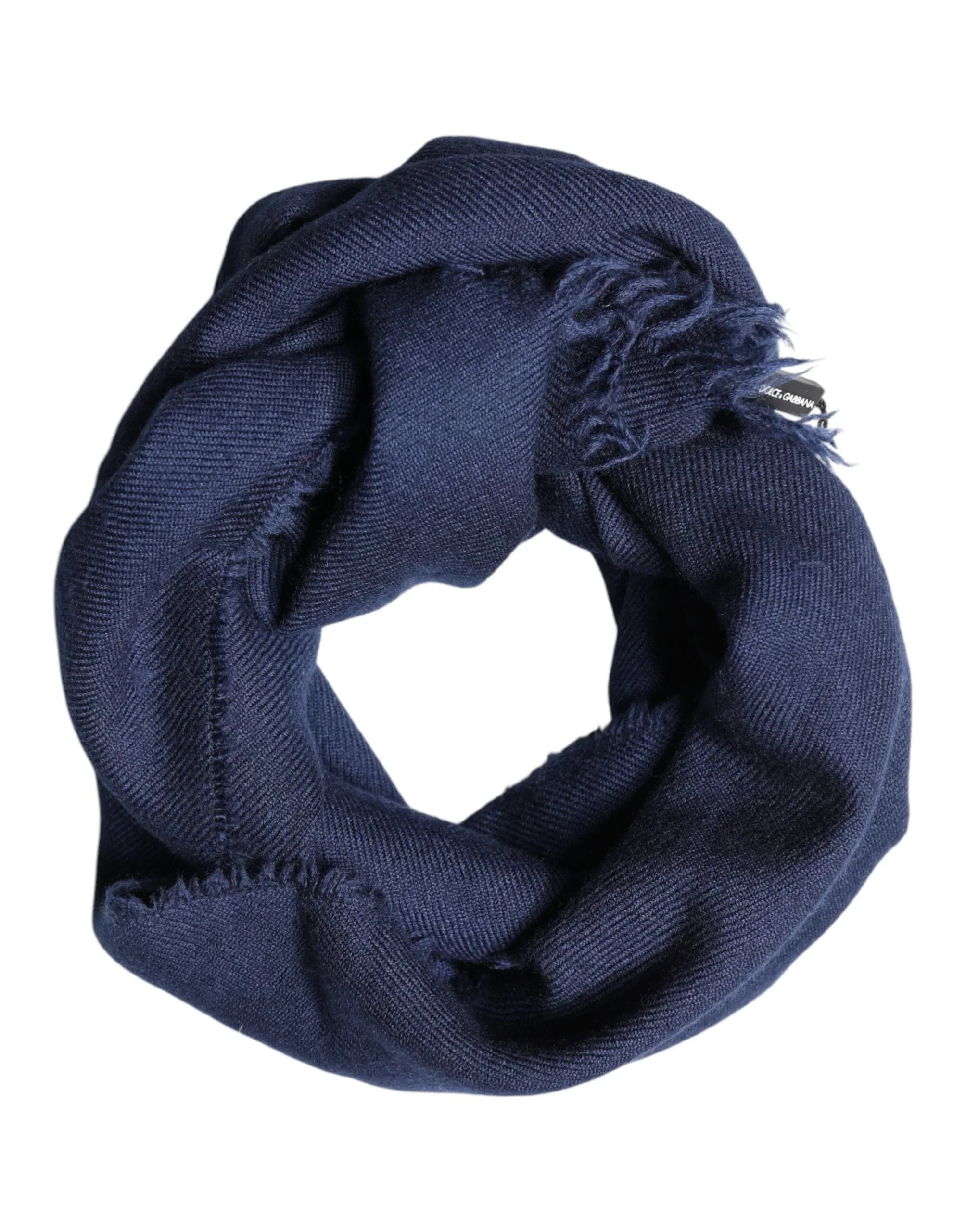 Dolce & Gabbana Scarf Blue Cashmere Neck Wrap Shawl Men - Zachava
