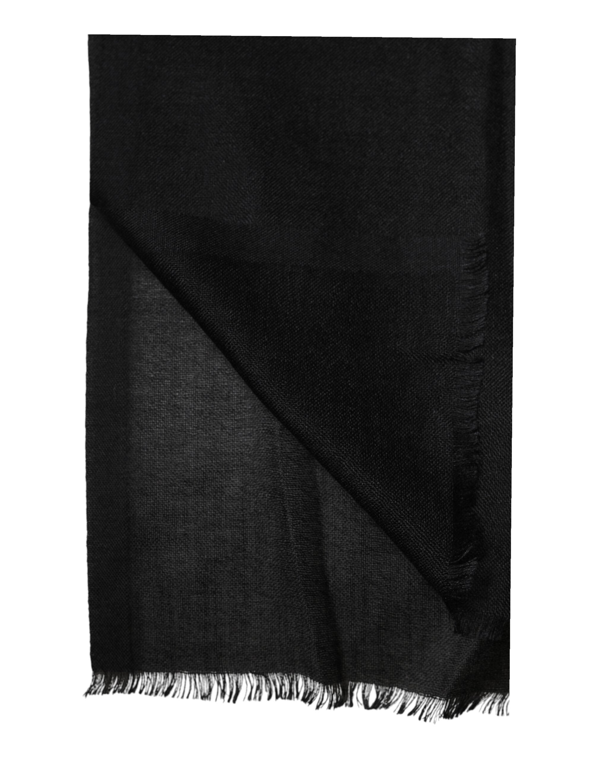 Dolce & Gabbana Black Cashmere Knit Neck Wrap Shawl Scarf for Men