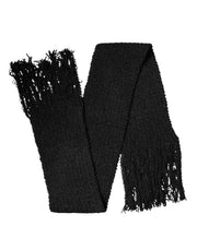 Dolce & Gabbana Black Cashmere Knit Shawl Fringes Scarf for Women