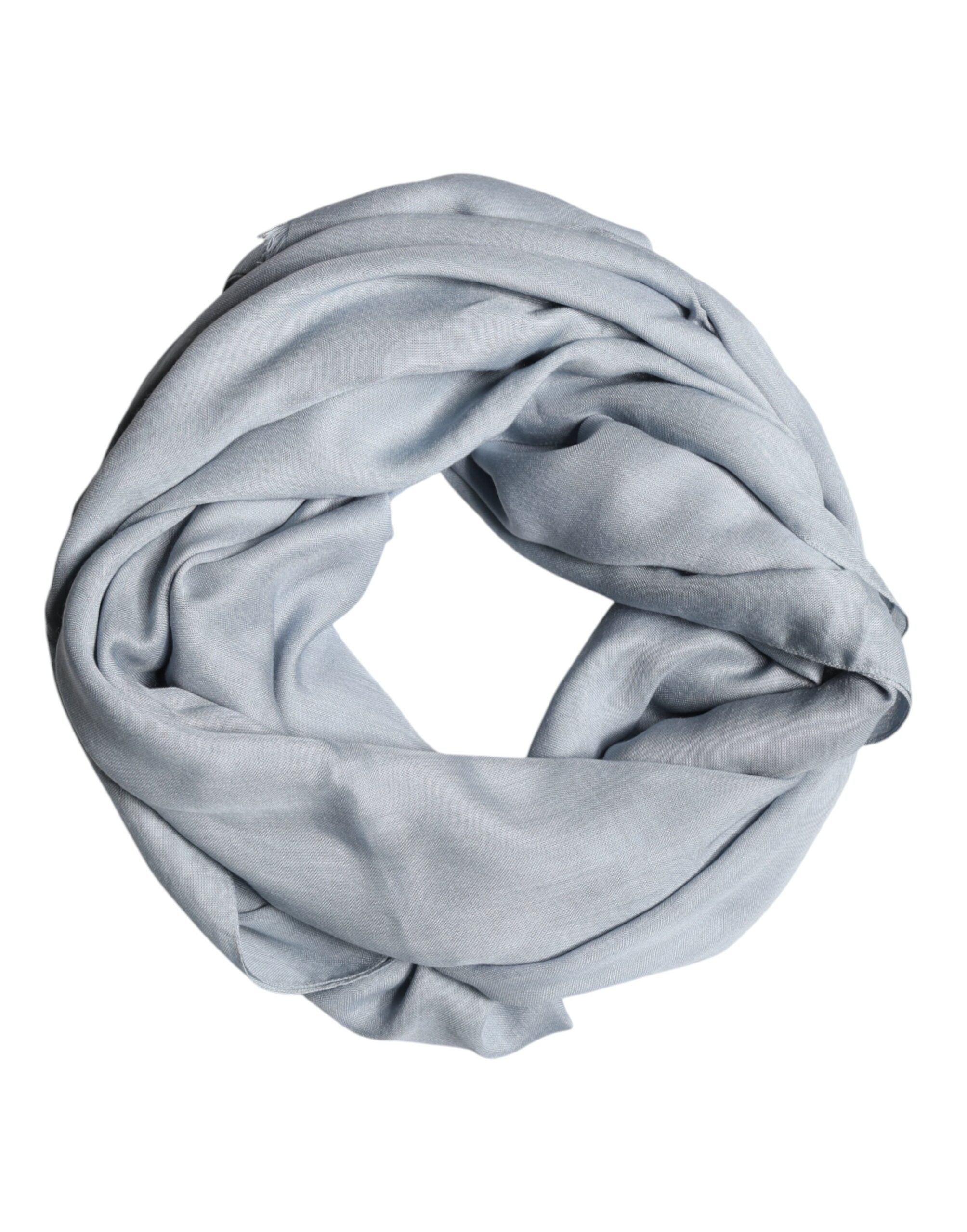 Dolce & Gabbana Light Blue Cashmere Knitted Shawl for Women