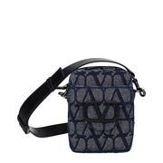 Valentino Garavani Blue Fabric Crossbody Bag