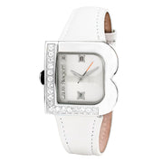Laura Biagiotti White Leather Dress Watch
