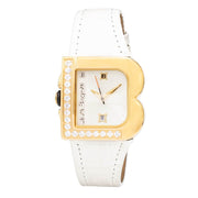Laura Biagiotti White Leather Dress Watch